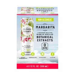 Clever Non-Alcoholic Cocktail Zero Sugar Margarita, 4 pk