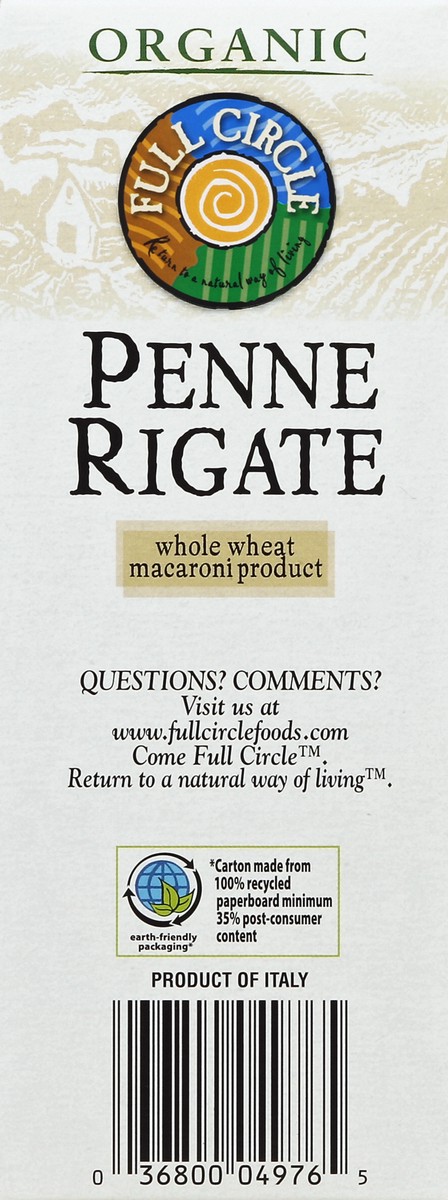 slide 5 of 6, Full Circle Market Organic Whole Wheat Penne Rigate, 12 oz