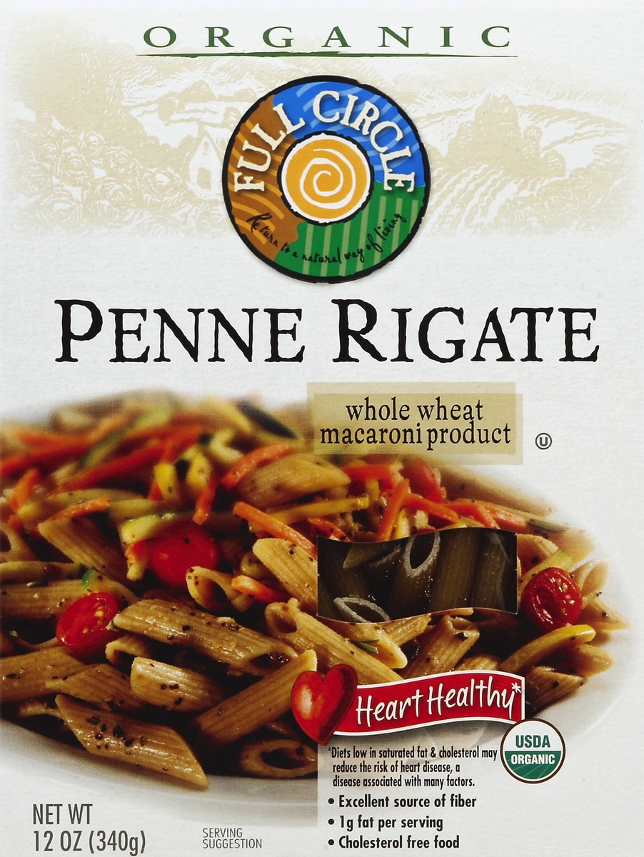 slide 6 of 6, Full Circle Market Organic Whole Wheat Penne Rigate, 12 oz