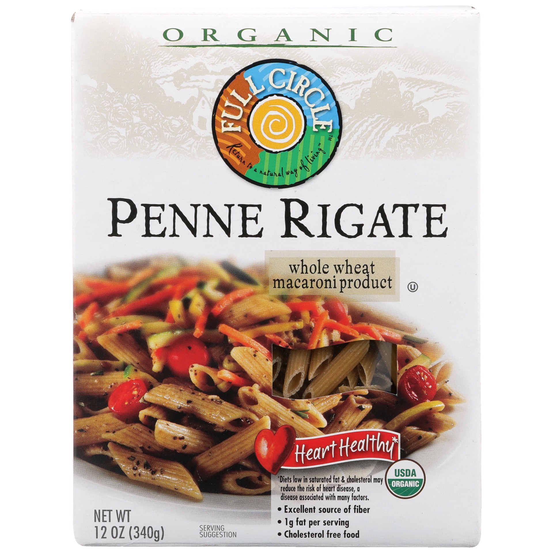 slide 1 of 6, Full Circle Market Organic Whole Wheat Penne Rigate, 12 oz