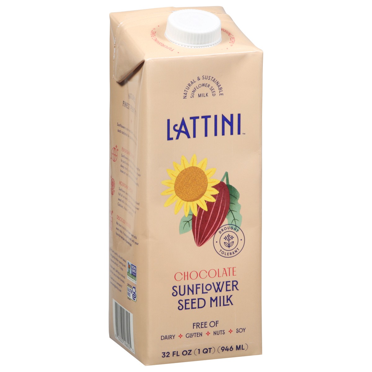 slide 5 of 12, Lattini Chocolate Sunflower Seed Milk 32 fl oz, 32 fl oz