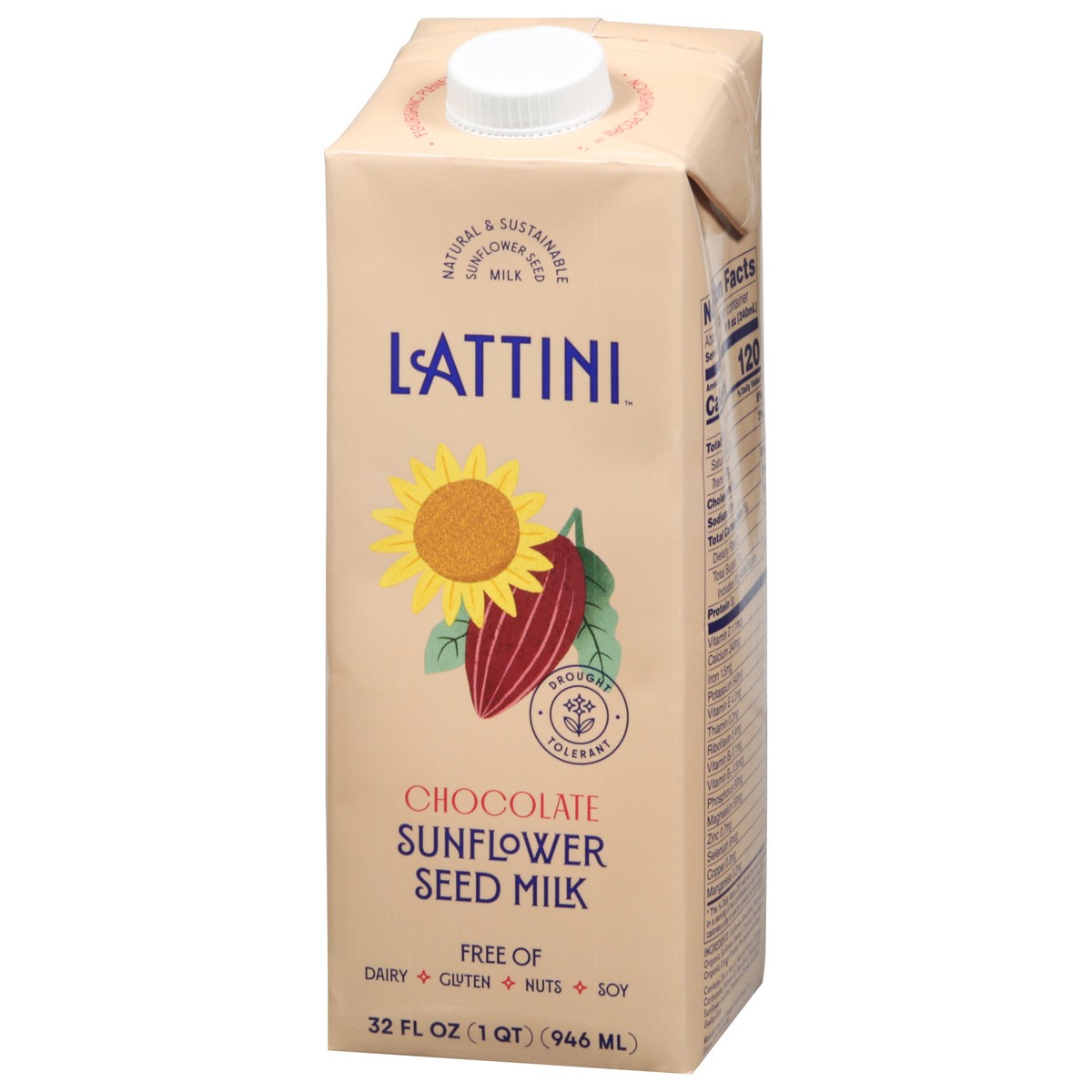 slide 8 of 12, Lattini Chocolate Sunflower Seed Milk 32 fl oz, 32 fl oz