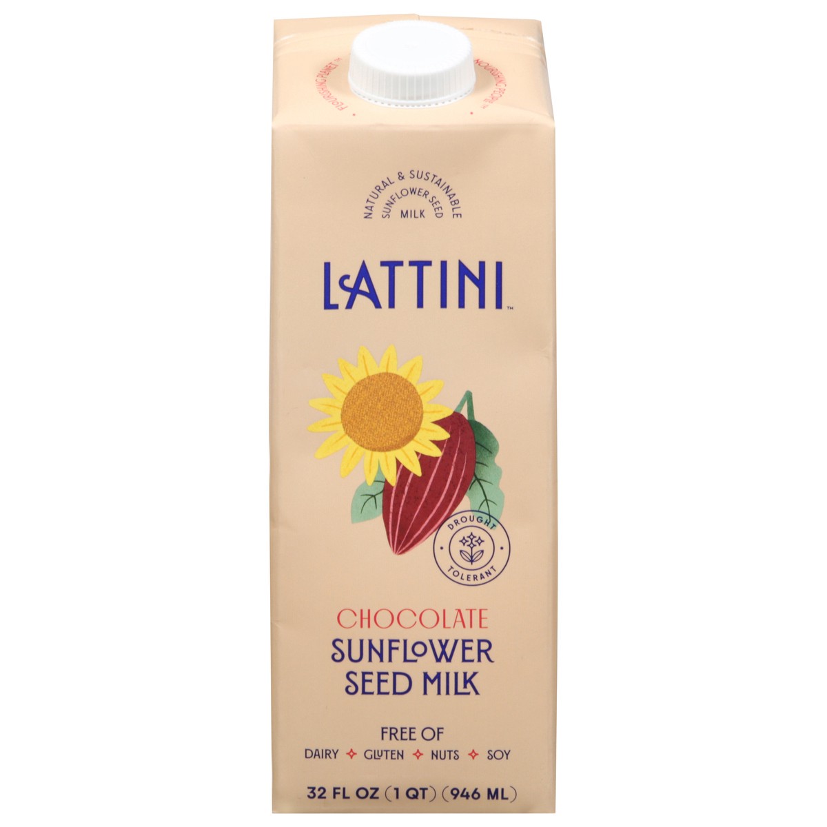 slide 1 of 12, Lattini Chocolate Sunflower Seed Milk 32 fl oz, 32 fl oz