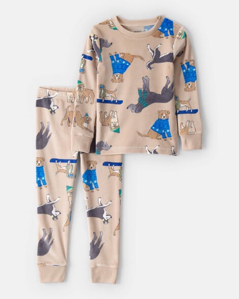 slide 1 of 2, Carter's Toddler Boy Dog DreamPlush Long-Sleeve Snug Fit 2-Piece Pajamas - Beige Beige 2T, 2 pc