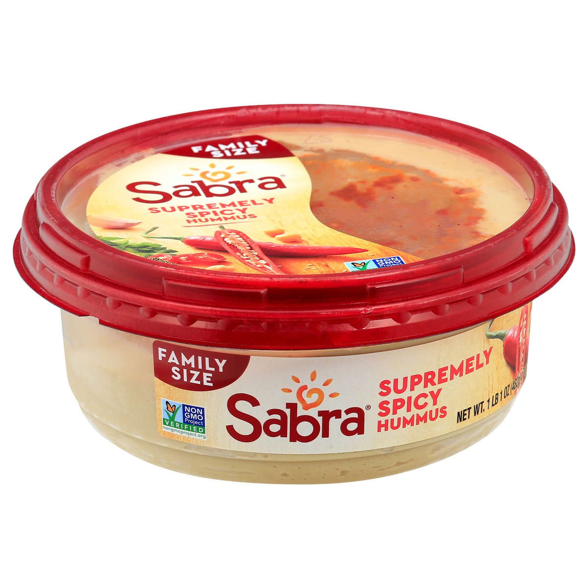 slide 2 of 11, Sabra Family Size Supremely Spicy Hummus 17 oz, 17 oz