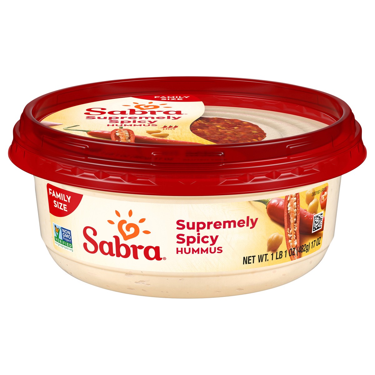 slide 1 of 11, Sabra Family Size Supremely Spicy Hummus 17 oz, 17 oz