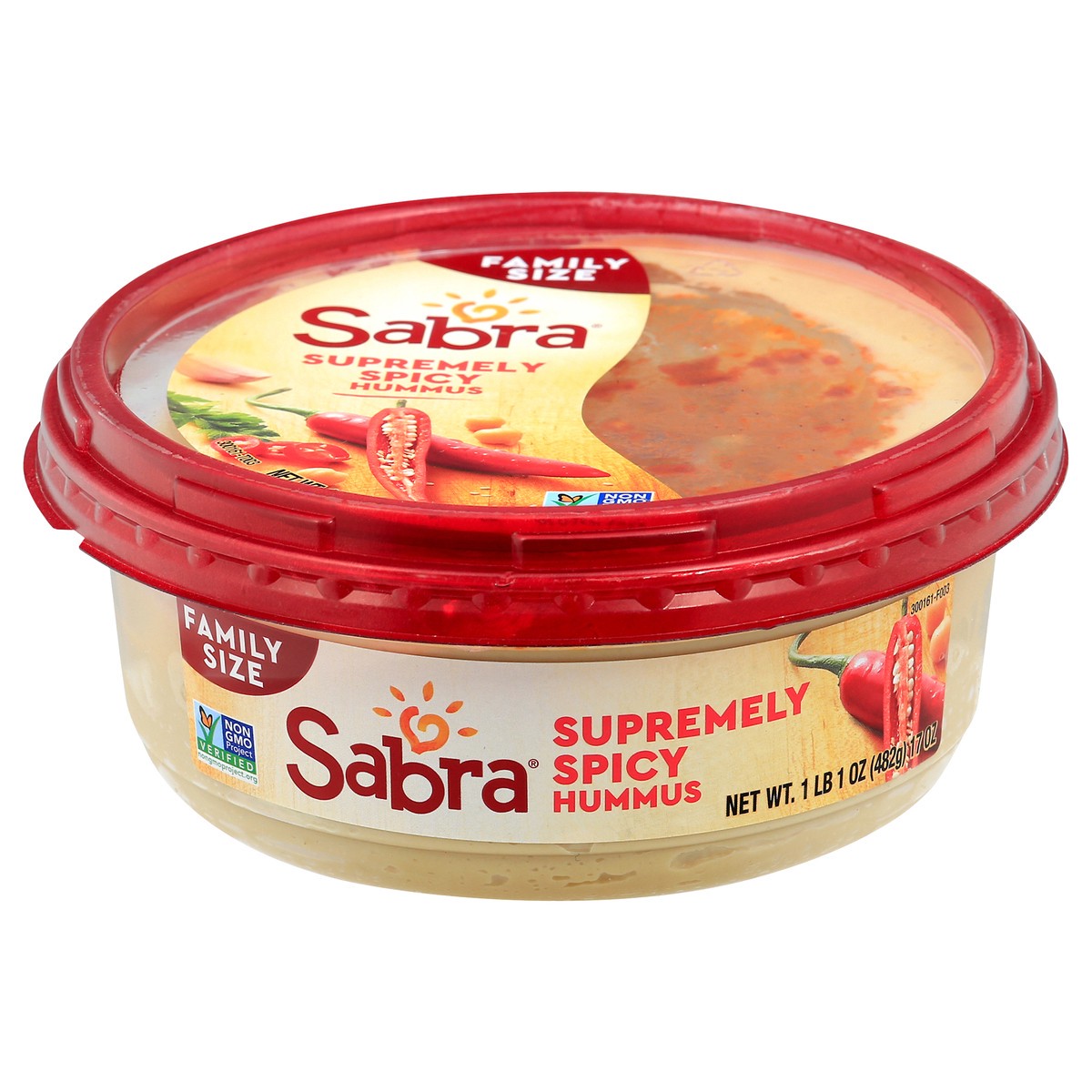 slide 1 of 11, Sabra Family Size Supremely Spicy Hummus 17 oz, 17 oz