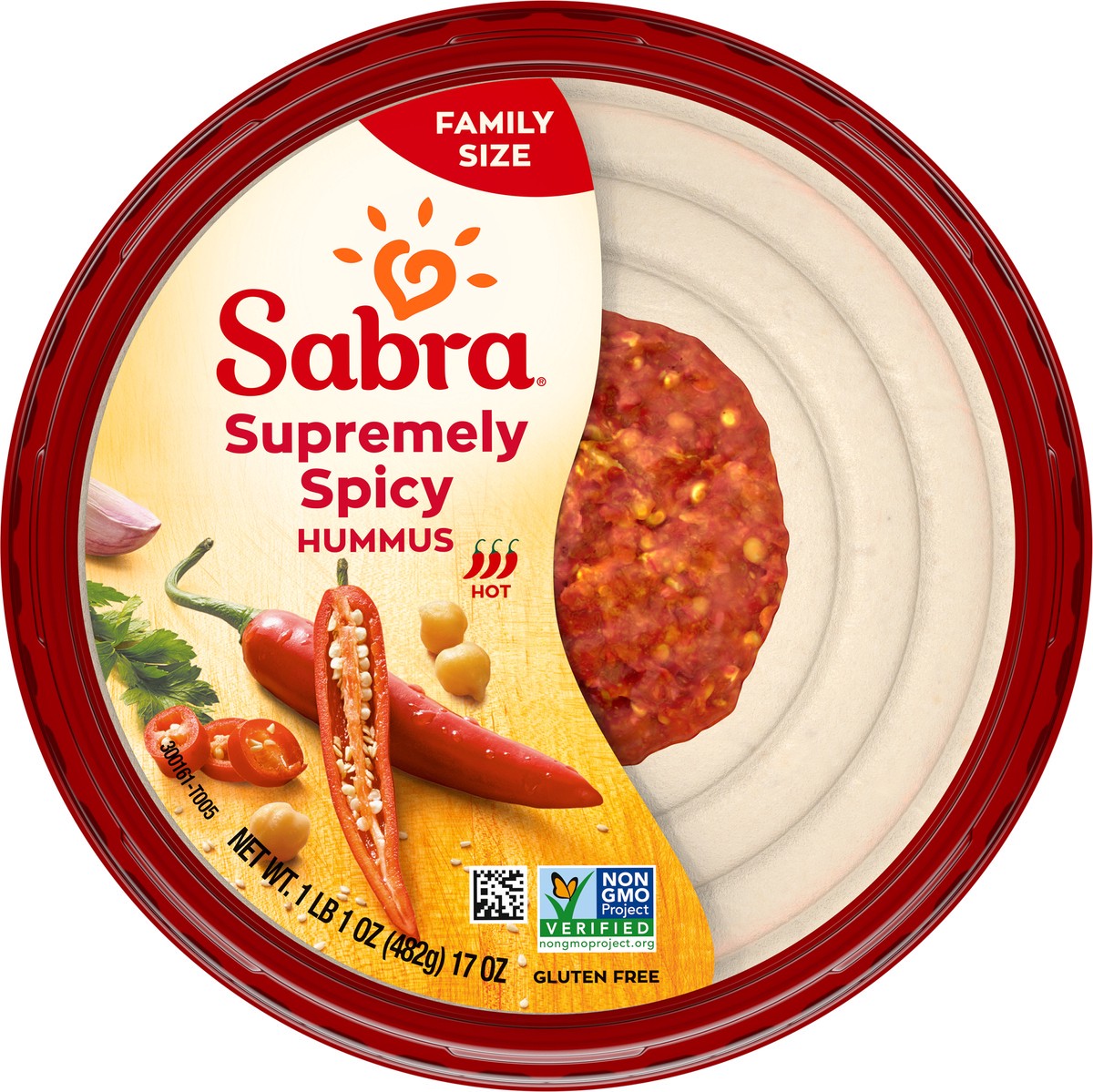 slide 5 of 11, Sabra Family Size Supremely Spicy Hummus 17 oz, 17 oz