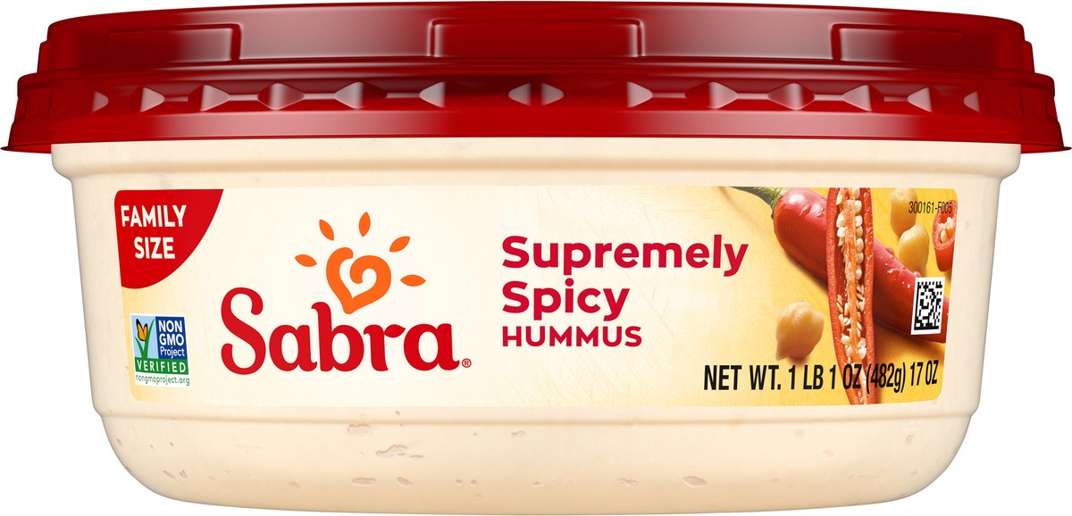 slide 11 of 11, Sabra Family Size Supremely Spicy Hummus 17 oz, 17 oz