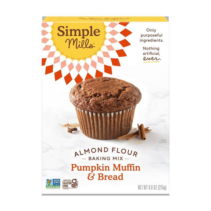 slide 1 of 4, Simple Mills Almond Flour Pumpkin Muffin & Bread Baking Mix 9.0 oz, 9 oz