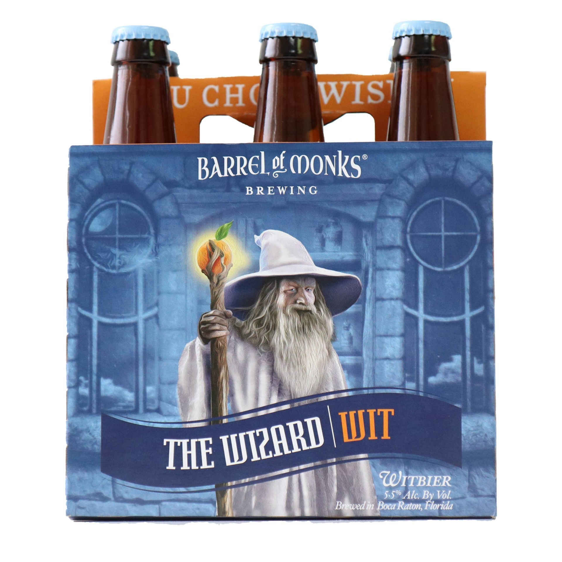 slide 1 of 1, Barrel of Monks The Wizard Wit Beer / Bottles, 6 ct; 12 oz