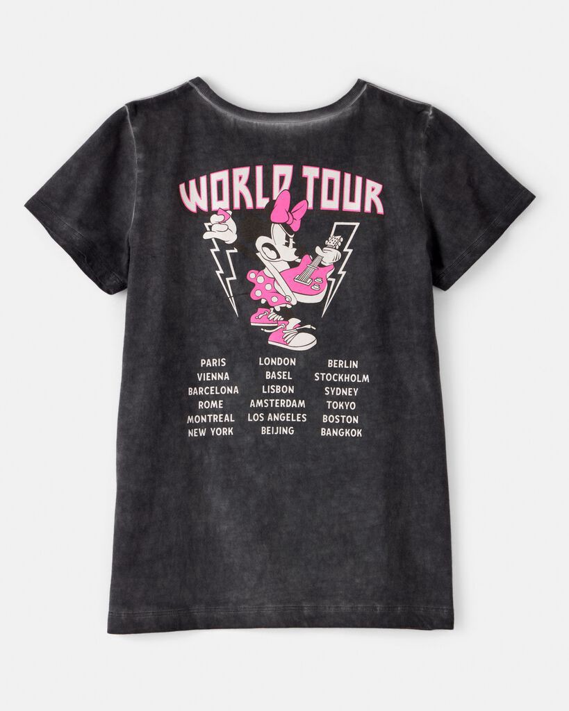 slide 4 of 4, Carter's Carters Kid Disney© Minnie Mouse Music Short-Sleeve Graphic Tee - Black/Pink Black 6-6X, 1 ct