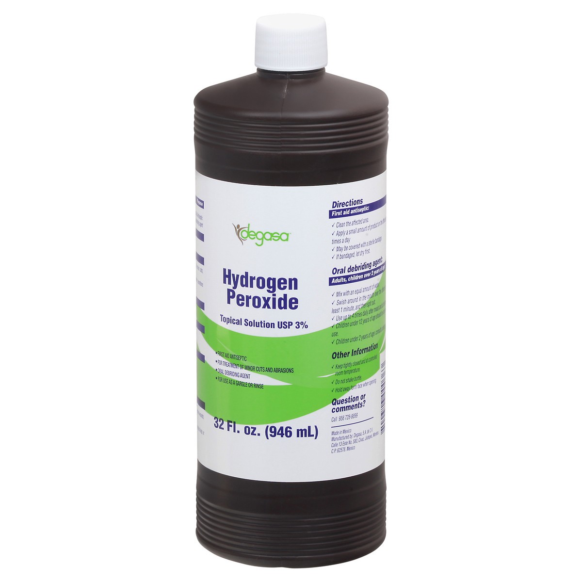slide 5 of 13, Degasa Hydrogen Peroxide 32 fl oz, 32 oz