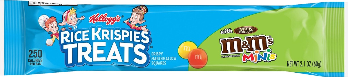 slide 2 of 7, Rice Krispies Treats Kellogg's Rice Krispies Treats Marshmallow Snack Bar, M&M's Minis, 2.1 oz, 2.1 oz