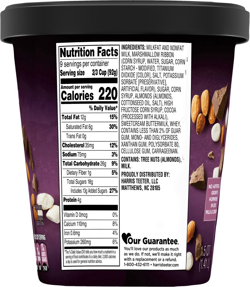 slide 3 of 3, Harris Teeter® Rocky Road Ice Cream Tub, 48 oz