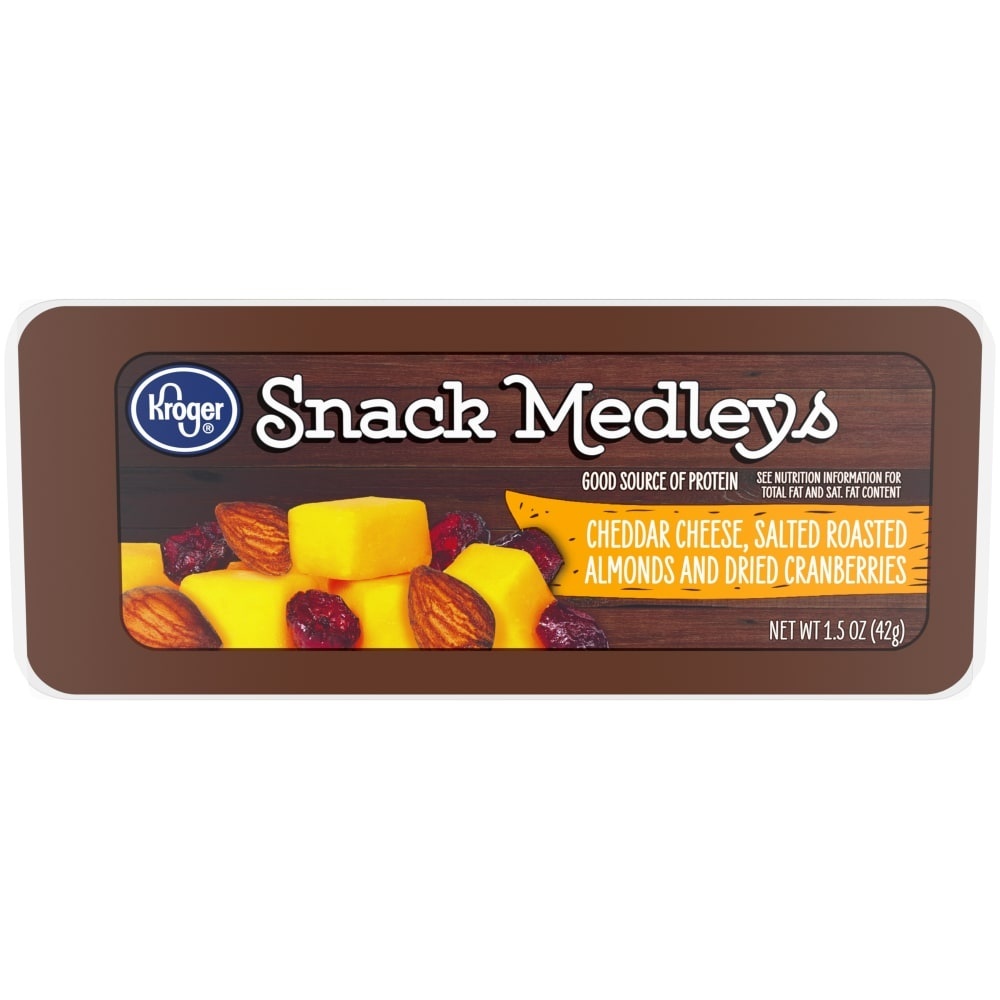 slide 1 of 1, Kroger Cheddar Cheese Cranberry Almond Snack Medleys, 1.5 oz