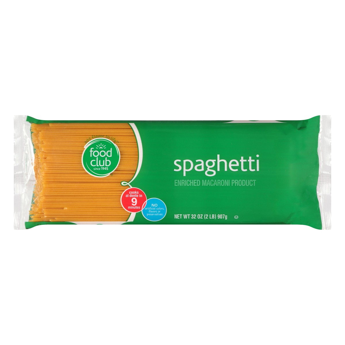slide 1 of 1, Food Club Enriched Macaroni Product, Spaghetti, 32 oz