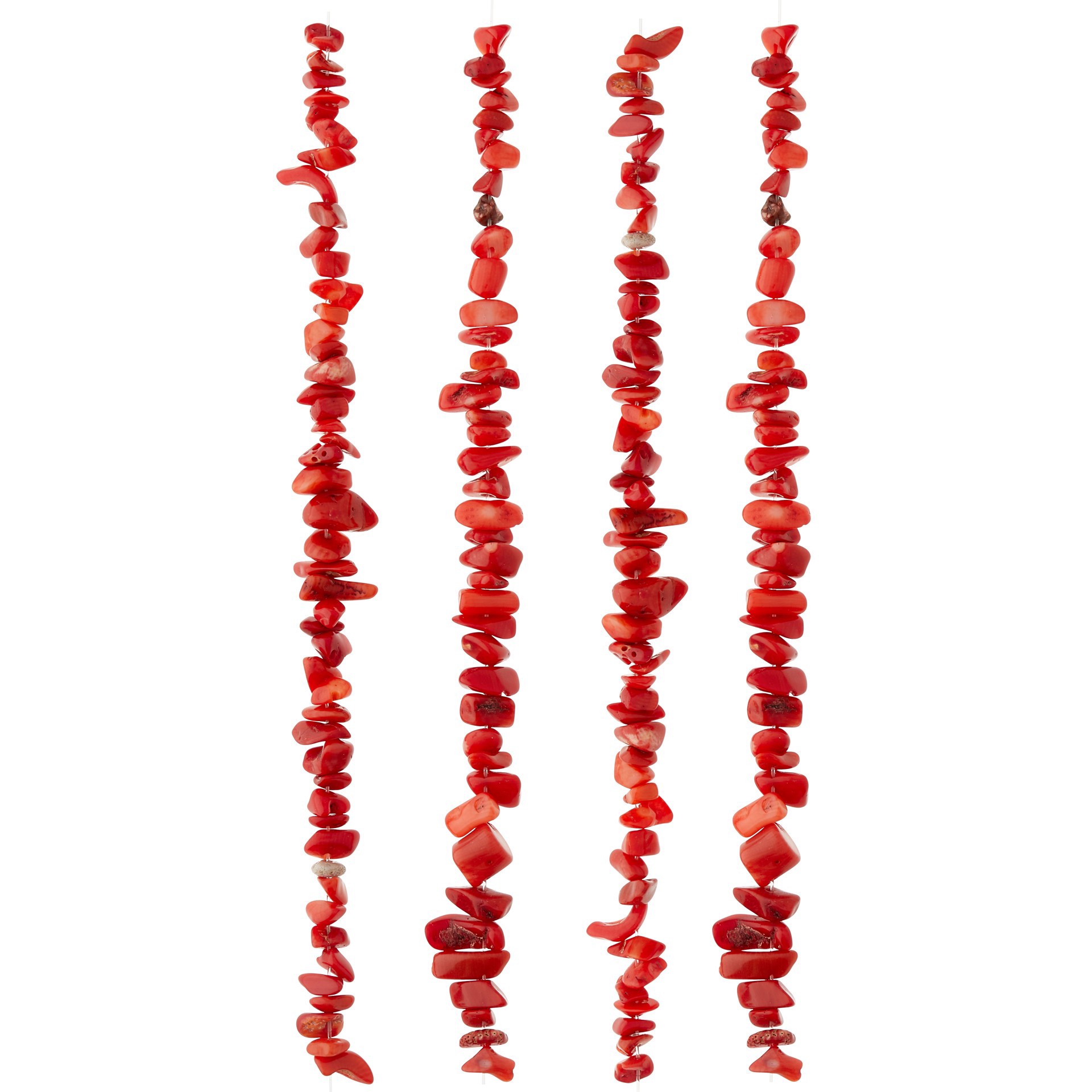 slide 3 of 3, Red Dyed Bamboo Coral Chip Beads By Bead Landing, 5mm-8mm