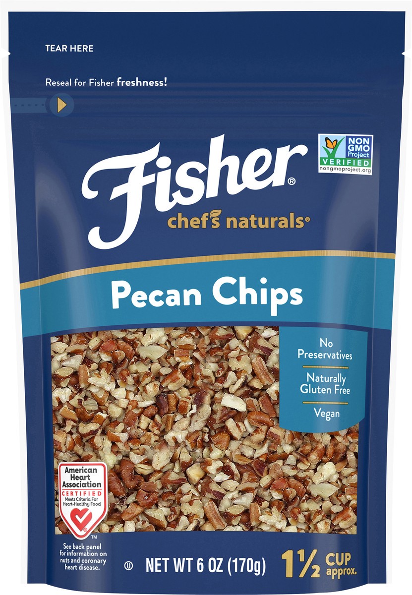 slide 9 of 9, Fisher Chef's Naturals Pecan Chips 6 oz. Bag, 6 oz