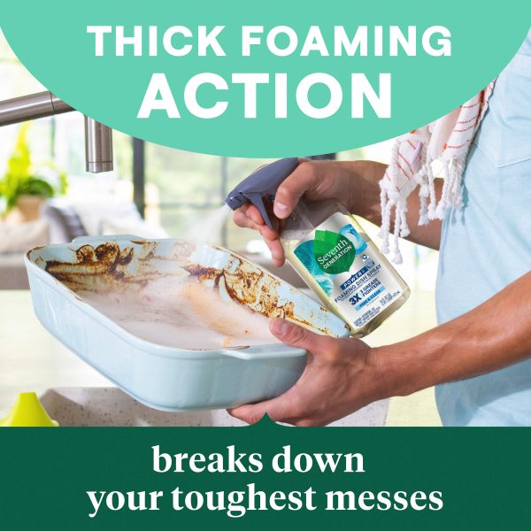 slide 7 of 29, Seventh Generation Power+ Free & Clear Foaming Dish Spray, 16 oz