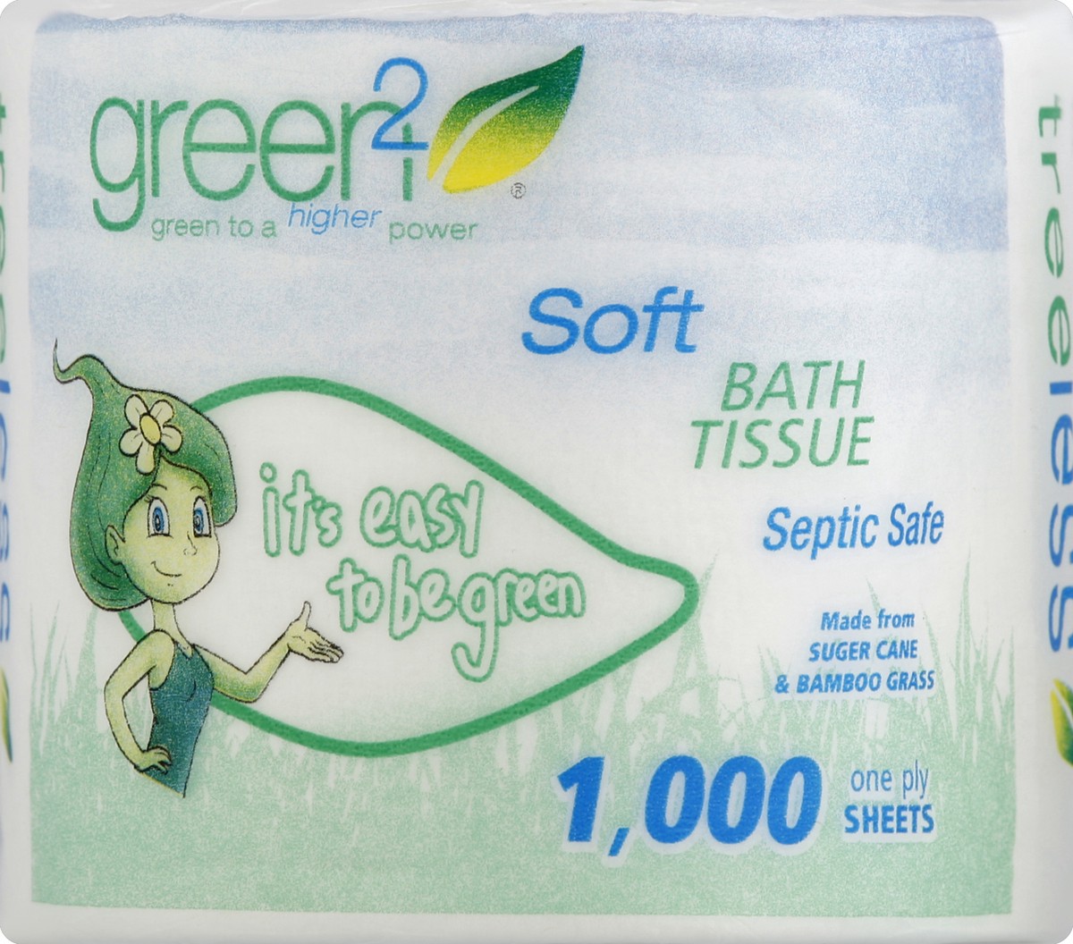 slide 5 of 6, Green2 Bath Tissue, One Ply, 1000 ct