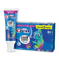 Crest Advanced Kid's Fluoride Toothpaste, Bubblegum Flavor, Two Tubes of Color Changing Toothpaste