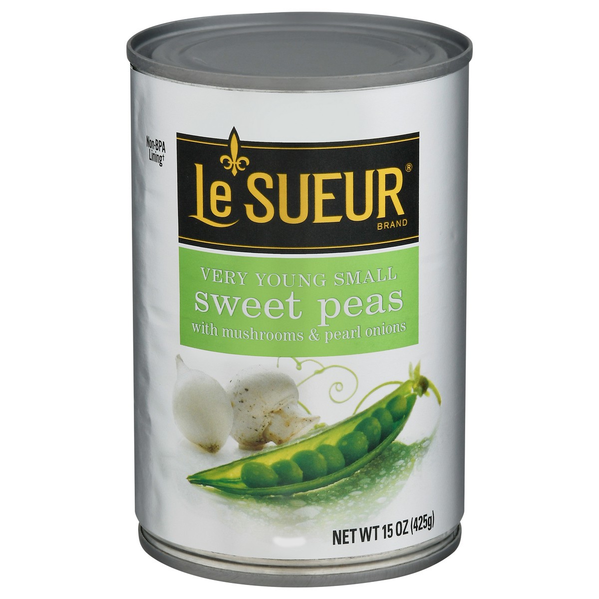 slide 8 of 14, Le Sueur Very Young Sweet Peas with Mushrooms & Pearl Onions Small 15 oz, 15 oz