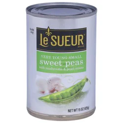 Le Sueur Very Young Sweet Peas with Mushrooms & Pearl Onions Small 15 oz