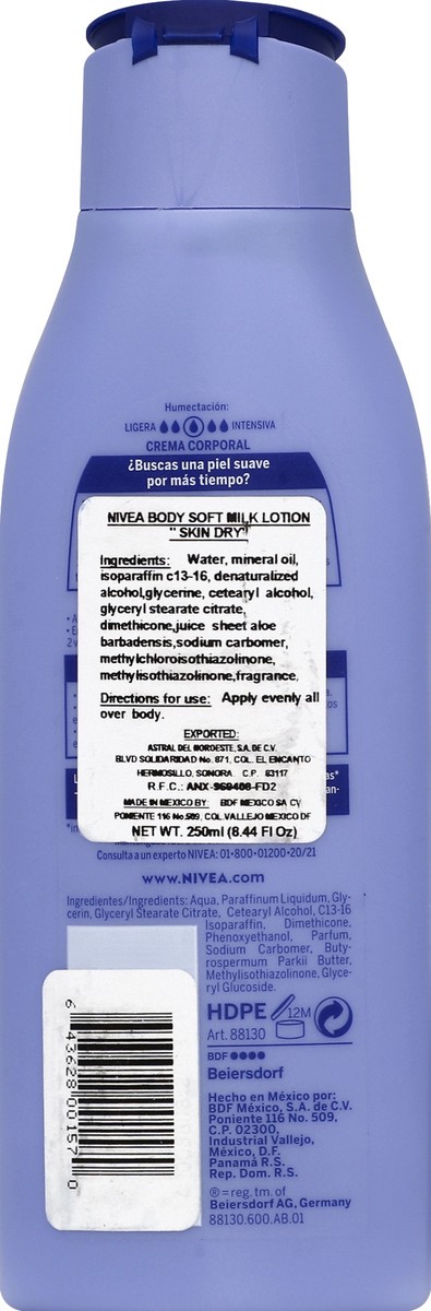 slide 3 of 3, Nivea Body Soft Milk Dry Skin Lotion, 250 ml