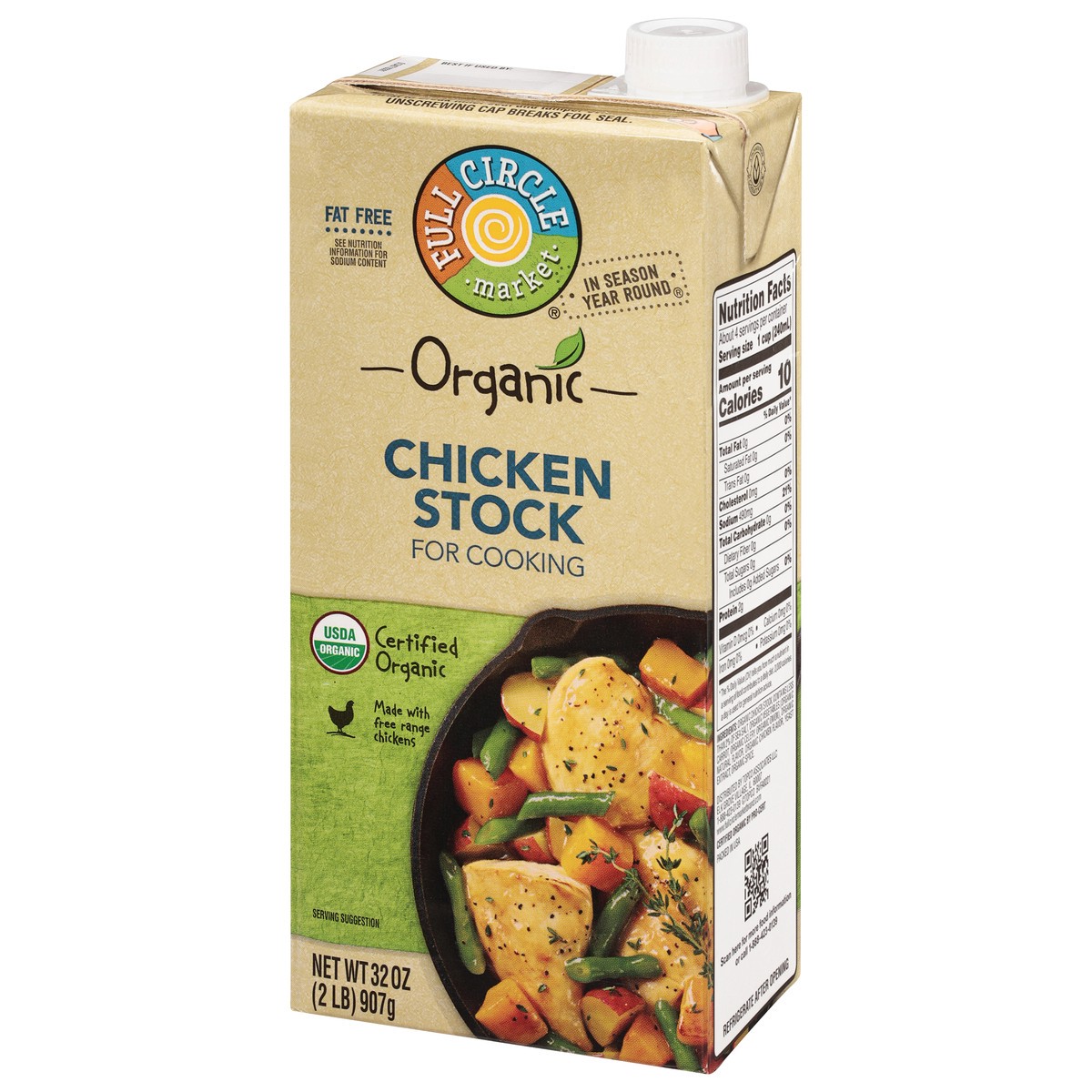 slide 3 of 11, Full Circle Market Organic Chicken Stock for Cooking 32 oz, 32 oz