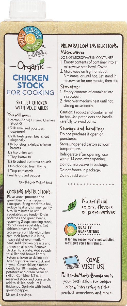 slide 6 of 11, Full Circle Market Organic Chicken Stock for Cooking 32 oz, 32 oz