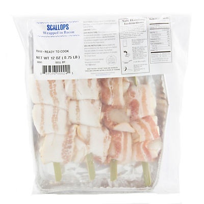 slide 1 of 1, Fish Market Bacon Wrapped Scallop Skewers - 4 Count, 4 ct; 3 oz