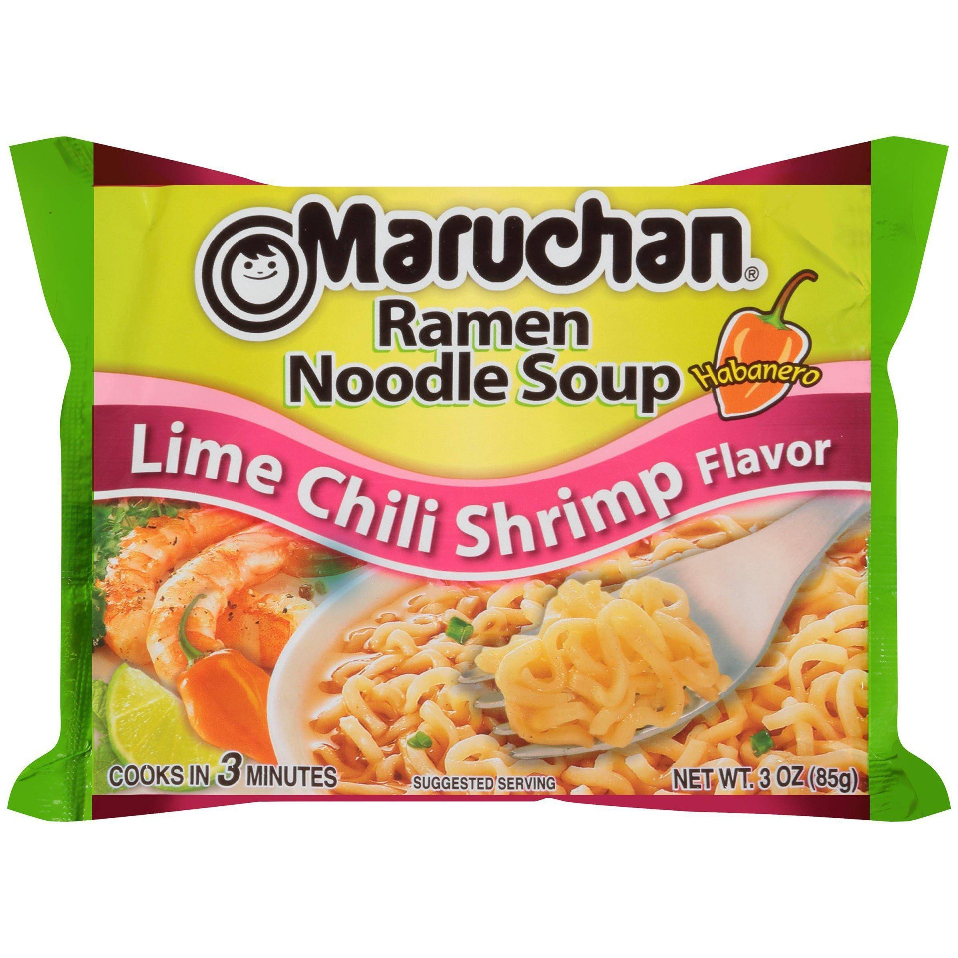 slide 1 of 7, Maruchan Habanero Lime Chili Shrimp Flavor Ramen Noodle Soup, 3 oz