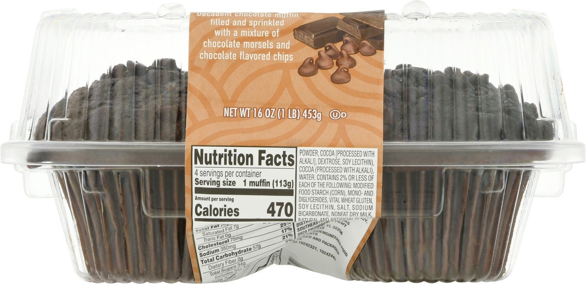 slide 13 of 13, SE Grocers Double Chocolate Chip Muffin, 1 ct