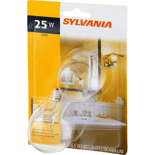 slide 2 of 9, Sylvania Clear Vanity 25 Watt Indoor Light Bulbs, 2 ct