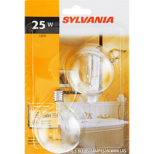 slide 5 of 9, Sylvania Clear Vanity 25 Watt Indoor Light Bulbs, 2 ct