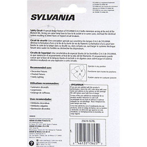 slide 4 of 9, Sylvania Clear Vanity 25 Watt Indoor Light Bulbs, 2 ct