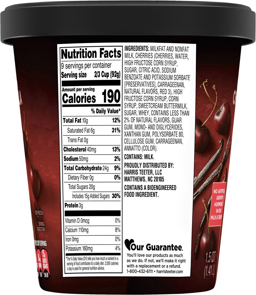 slide 3 of 3, Harris Teeter® Premium Cherry Vanilla Ice Cream Tub, 48 oz