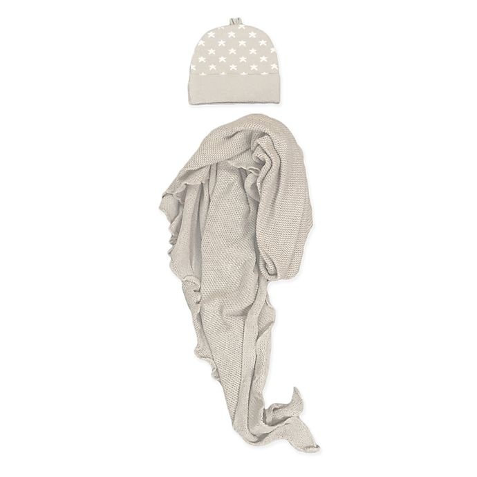 slide 1 of 4, NYGB Newborn Star Hat and First Forever Wrap Set - Taupe, 2 ct