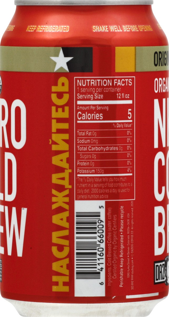 slide 2 of 12, DazBog Coffee Organic Nitro Cold Brew Original Coffee 1 ea, 1 ct