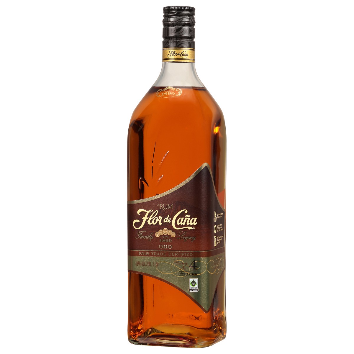 slide 3 of 10, Flor de Caña Rum, 1 liter