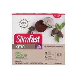 SlimFast Keto Fat Bomb Snack Cup - Mint Chocolate - 14ct