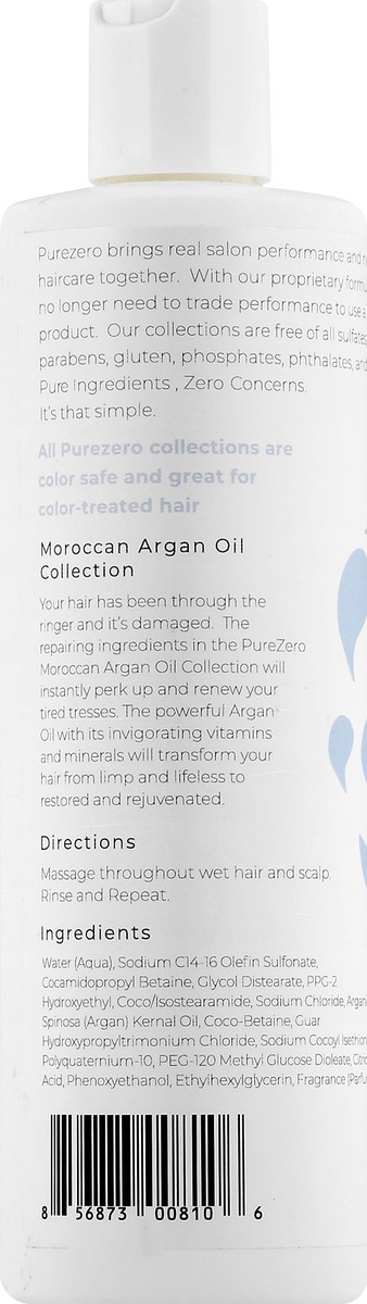 slide 2 of 9, Purezero Moroccan Argan Oil Repairing Shampoo, 12 fl oz