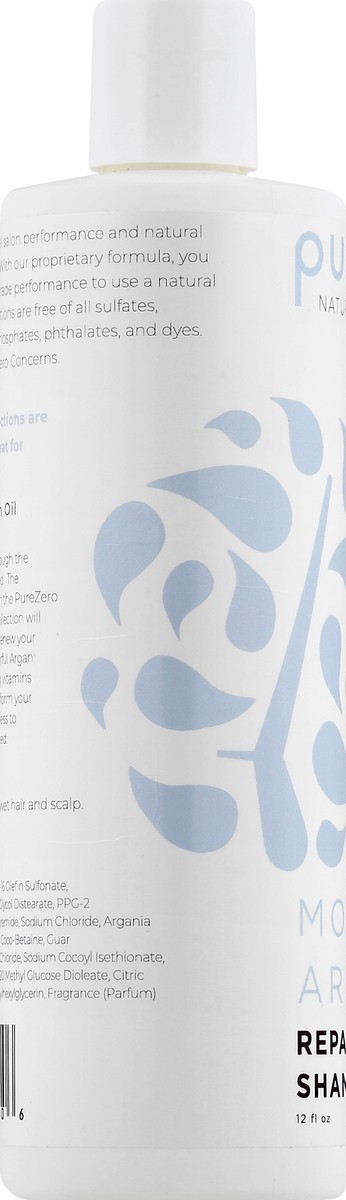 slide 3 of 9, Purezero Moroccan Argan Oil Repairing Shampoo, 12 fl oz