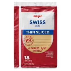 Meijer Thin Cut Sliced Swiss Cheese