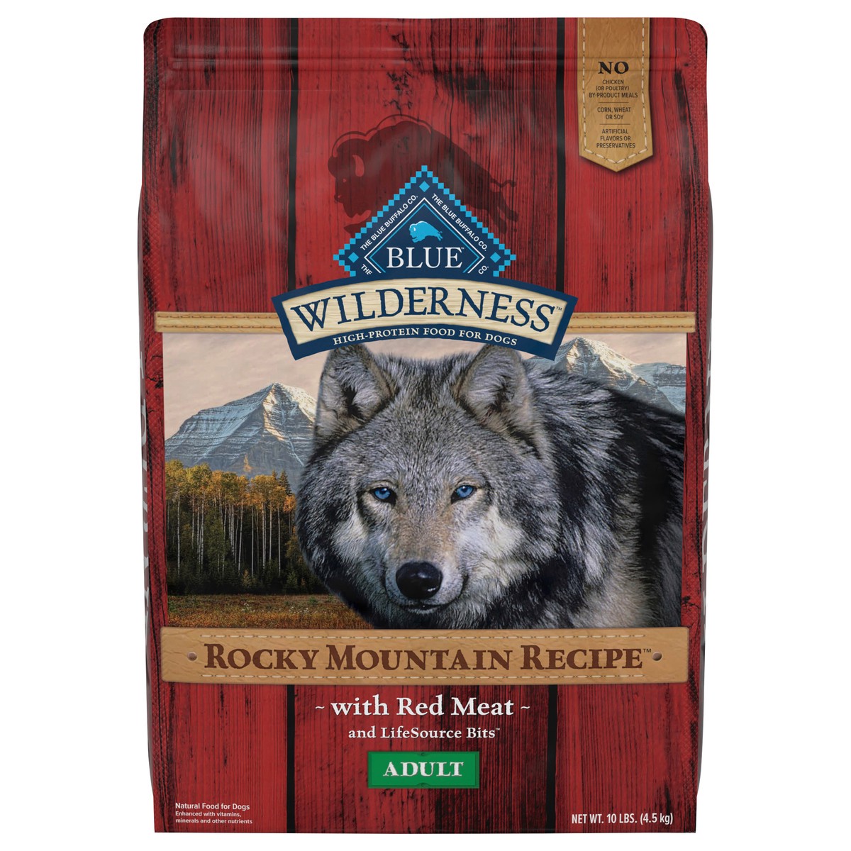 slide 4 of 13, Blue Buffalo Wilderness Rocky Mountain Recipe High Protein, Natural Adult Dry Dog Food, Red Meat 10-lb, 10 lb