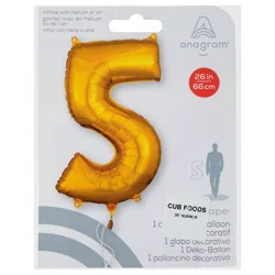 Balloon Number 5 Gold