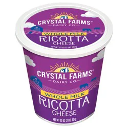 Crystal Farms Whole Milk Ricotta Cheese, 32 oz