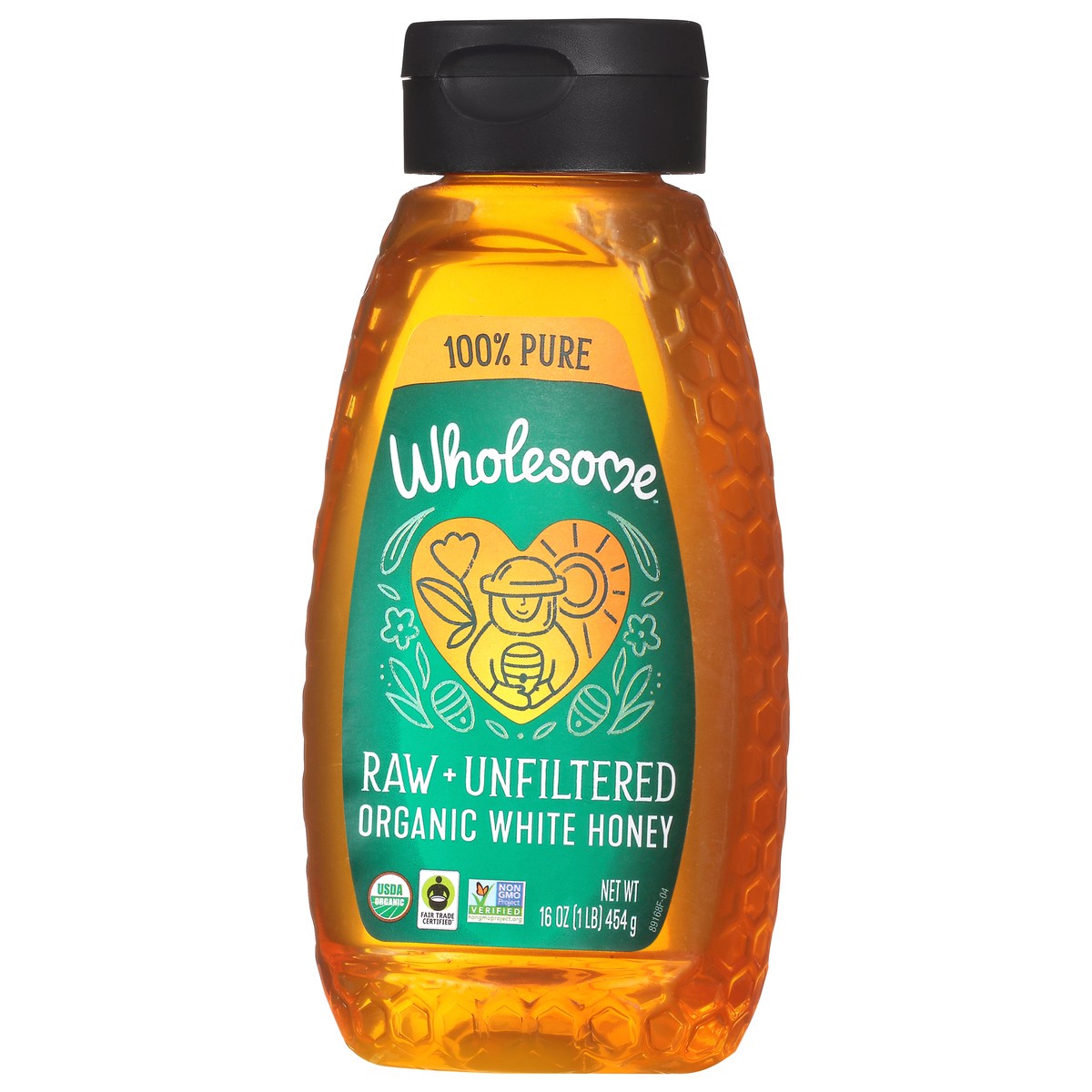 slide 3 of 9, Wholesome Organic Raw White Unfiltered Honey - Pesticide Free, 16 oz