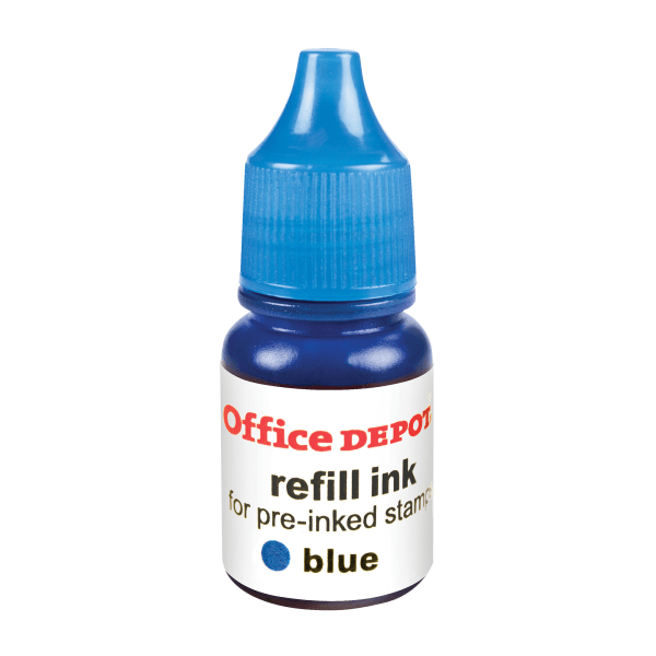 slide 1 of 1, Office Depot Brand Pre-Ink Refill Ink, Blue, Pack Of 2, 2 ct